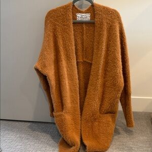 Pink Martini Cozy Oversized Brown Cardigan